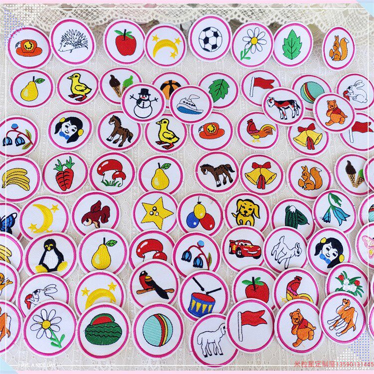 Special cleaning mixed 50 pieces of round cotton underneath ironing embroidery clothing manual DIY accessory patch patch