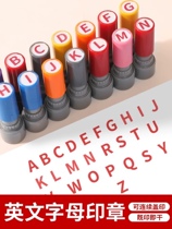 26 letter symbols mini - seal 0 - 9 digital photosensitive personality card seal customization