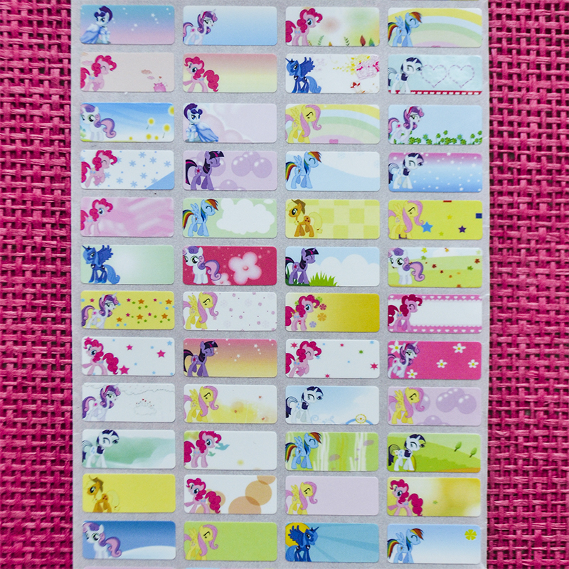 Kindergarten Book Name with cute pony cartoon name posted large medium and small number DIY personality customization