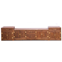 Mahogany furniture chicken wing wood TV cabinet antique simple Chinese solid wood living room TV cabinet ground cabinet audio-visual cabinet
