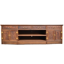 Mahogany furniture chicken wing wood TV cabinet Chinese style solid wood antique LCD TV cabinet combination simple retro neo-classical