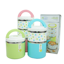 Huamei insulation lunch box creative multi-layer combination sealed carrying pot Student children three-layer stainless steel separated lunch box
