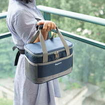 Work insulation lunch box bag waterproof small bento bag portable refrigerated fresh belt rice bag thickened aluminum foil insulation bag
