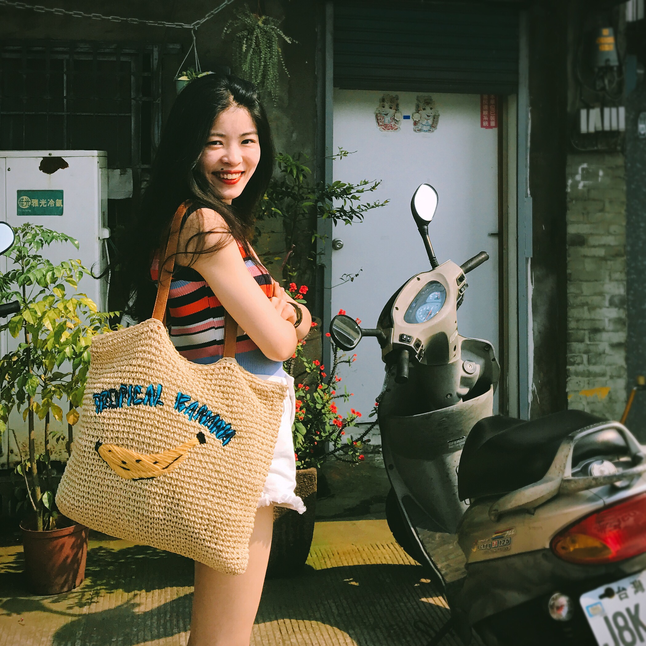 旅侠 Banana沙滩草编手提包度假旅游单肩包