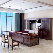 New Chinese office table and chair combination simple boss table ebony desk ebony desk writing desk Ebony big class spot