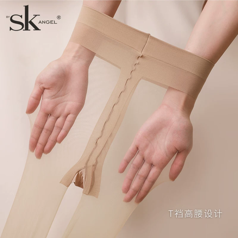 Летние невидимые ультратонкие колготки, высокая талия, 3D