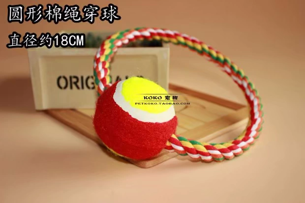 Chó đồ chơi cắn răng cắn răng sạch sẽ dây bông nút thắt sang trọng thú cưng đào tạo đồ chơi Frĩaee Teddy Golden Retriever