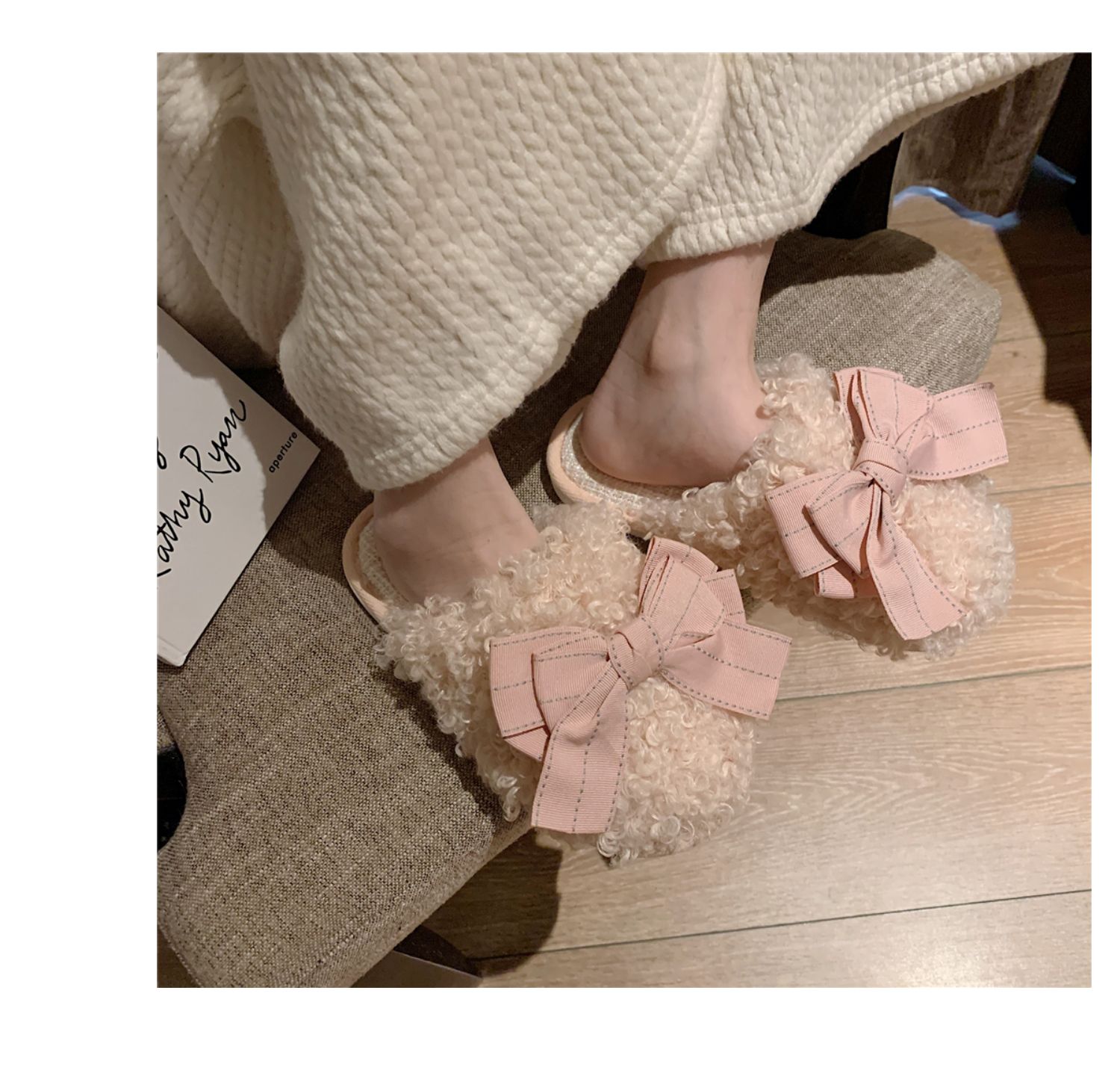 Women's Fashion Butterfly Round Toe Cotton Slippers display picture 29