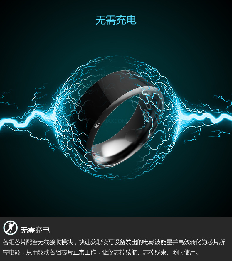 Bộ điều khiển cực đoan R3 Lord of the Rings ba thế hệ đa chức năng thông minh đeo nhẫn đen công nghệ cao nfc ring phụ kiện thiết bị vua - Nhẫn nhẫn kim cương nam