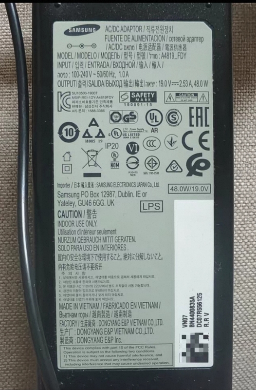 Original Samsung 48W19V2.53A Power Adapter Charger Bn44-01013A A4819_Rdy Original Samsung 48W19V2.53A Power Adapter Charger Bn44-01013A A4819_Rdy