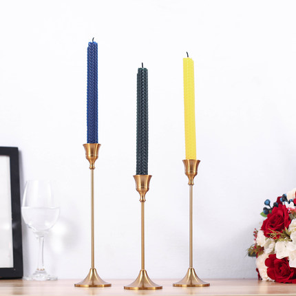 Candlestick Ornament Nordic Romantic European Light Luxury Candlestick Ornament Home Western Wedding Candlelight Dinner Props