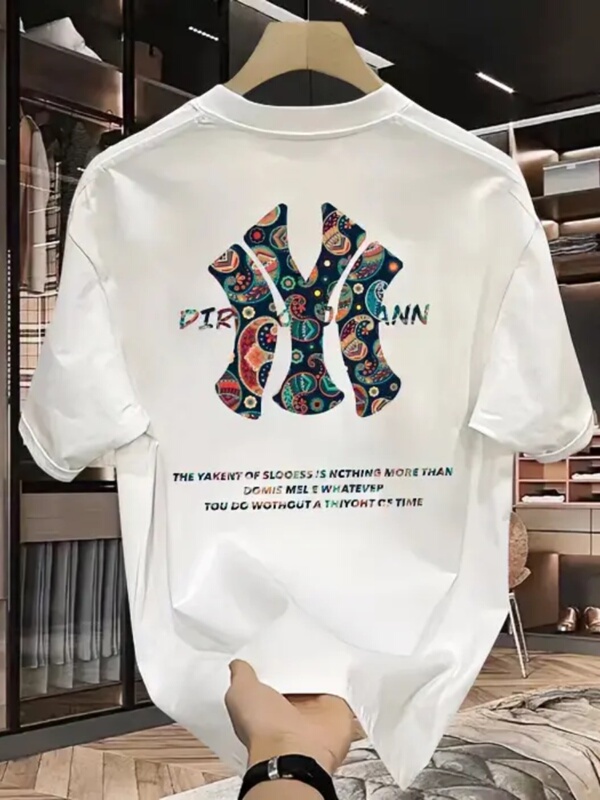 Foreign Trade Clearance~ Withdrawn Items, Bargain Pure Cotton Unisex Korean Style Casual Versatile Round Neck Short-Sleeve T-Shirt, Light Luxury and Stylish Top