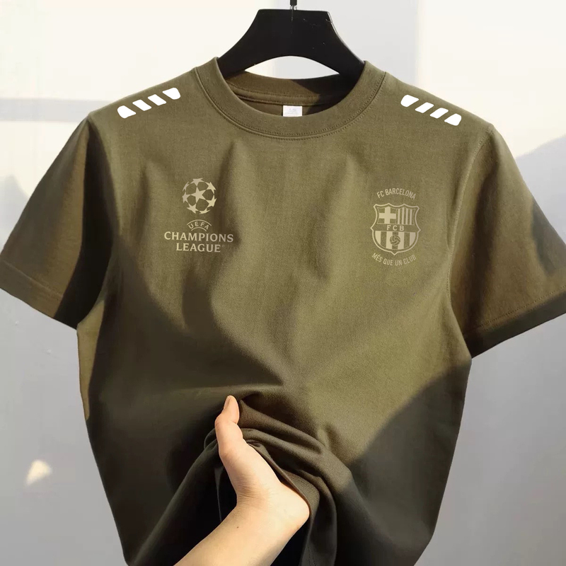 Foreign Trade Clearance~ Withdrawn Items, Bargain European and American Trendy Brand Heavyweight Pure Cotton Short-Sleeve T-Shirts, Loose and Versatile, Suitable for Outerwear or as a Base Layer