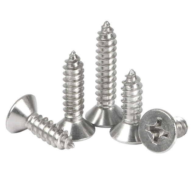 304 ສະແຕນເລດສະແຕນເລດຕົນເອງ tapping screws cross countersunk head screws ໄມ້ screws ຂະຫຍາຍຫົວແປ 1M2M3M4M5M6