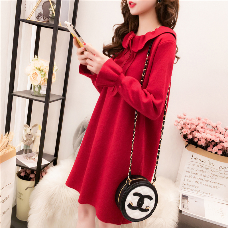 Radiation-proof maternity dress Fashion autumn and winter clothes Women's belly pockets Long money outside of work to wear a pregnant dress-Taobao