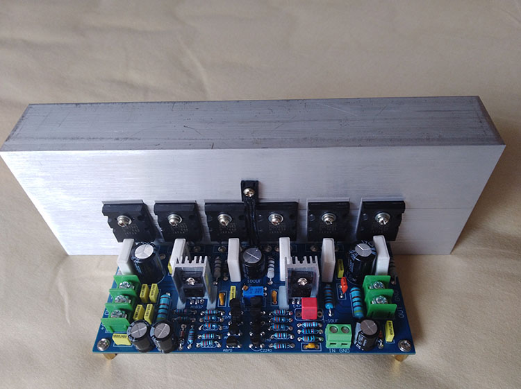High power high voltage stage home 1943 5200 six pipe 300W monophonic power amplifier plate with cooling plate