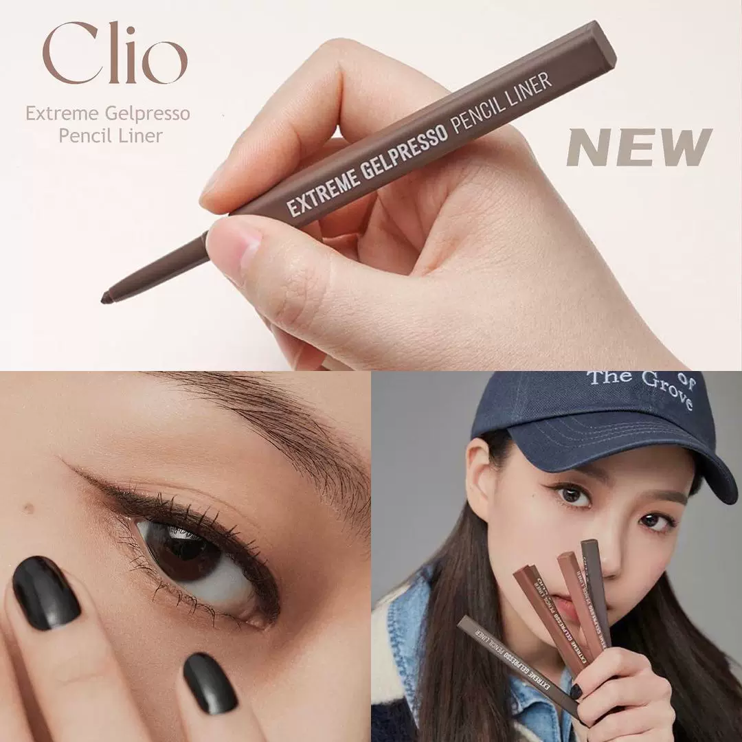 Clio, шелковисто-черный коричневый матовый карандаш для глаз, Южная Корея