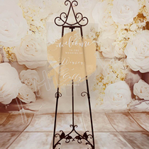 Outdoor lawn pastoral wedding wooden placard advertising store signboard custom acrylic Welcome Card