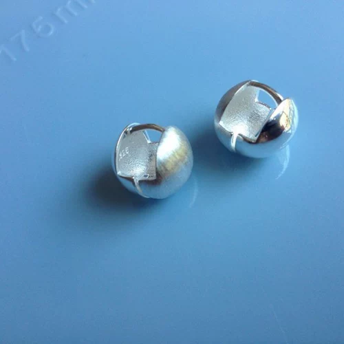 Милые матовые глянцевые маленькие серьги, серебро 925 пробы, японские и корейские, простой и элегантный дизайн