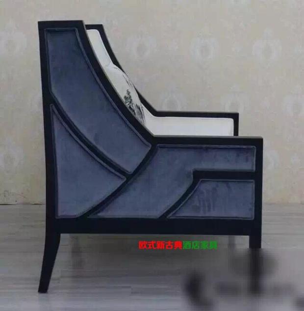 Mới sofa phong cách Trung Quốc tiếp khách sofa gỗ ba chỗ sofa khách sạn câu lạc bộ phòng trà Zen Zen Phong cách nội thất Trung Quốc tùy chỉnh - FnB Furniture
