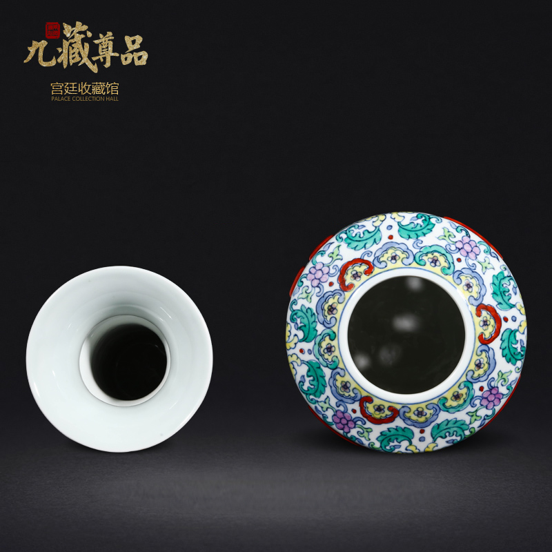 Jingdezhen porcelain vases, antique hand - made porcelain dou turn color heart bottles of home sitting room collect adornment furnishing articles