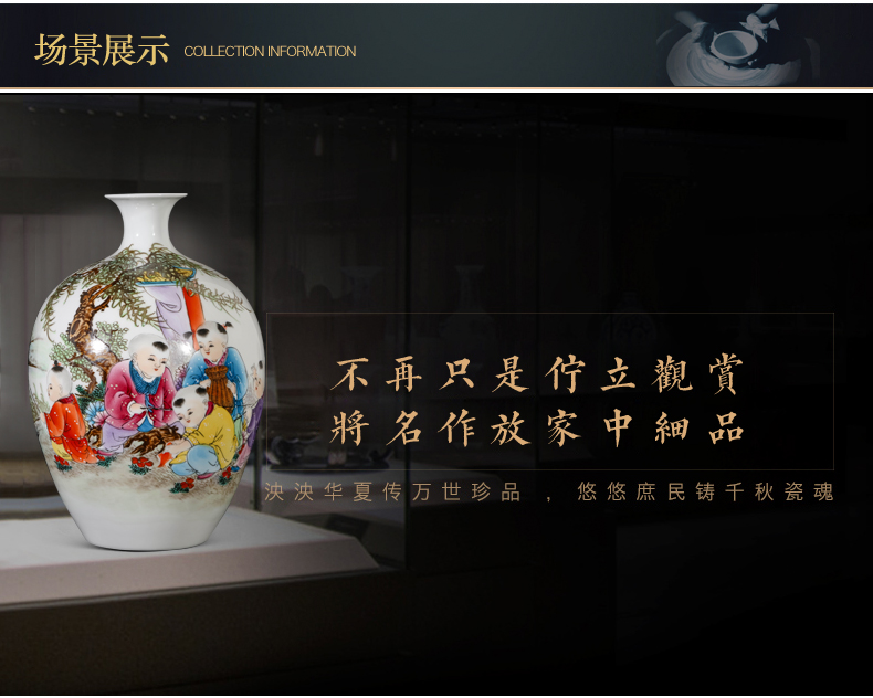 The Master of jingdezhen ceramics hand - made lad vases, new Chinese style living room TV ark, flower arranging porch is decorated furnishing articles