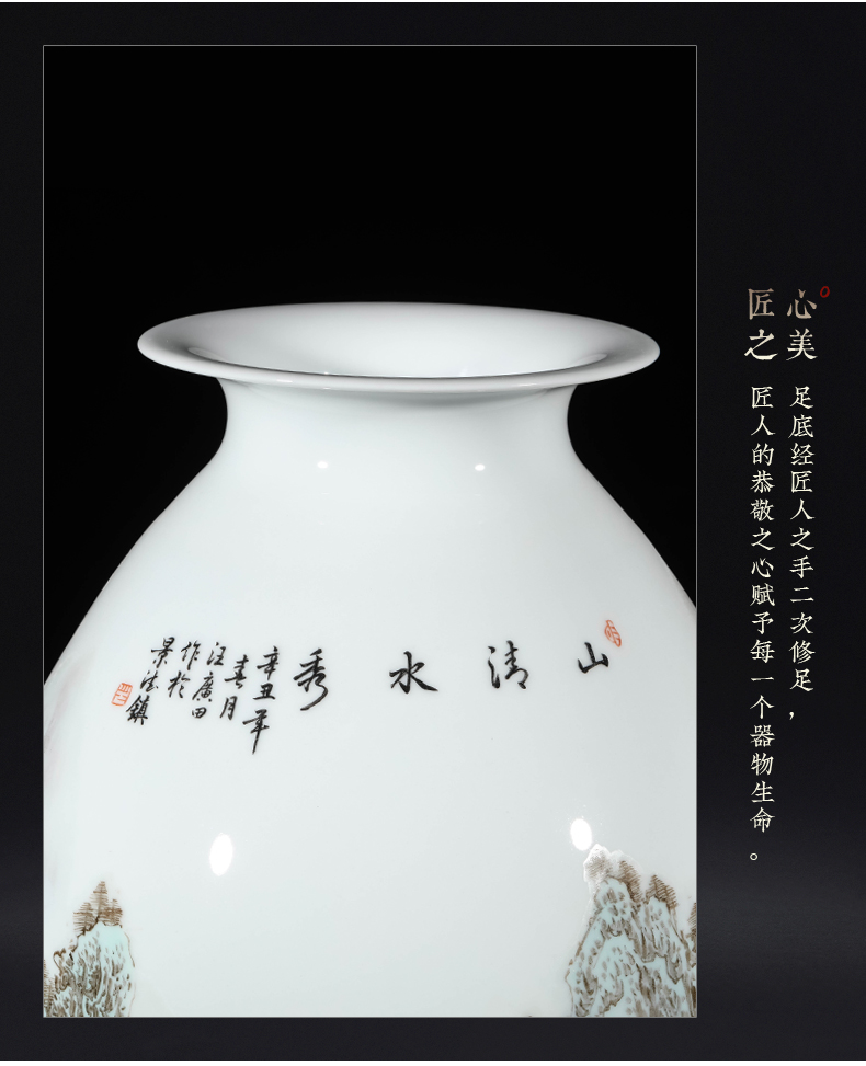 Town of pottery and porcelain vase furnishing articles master hand draw pastel scenery figure of new Chinese style living room TV ark of tea table decorations