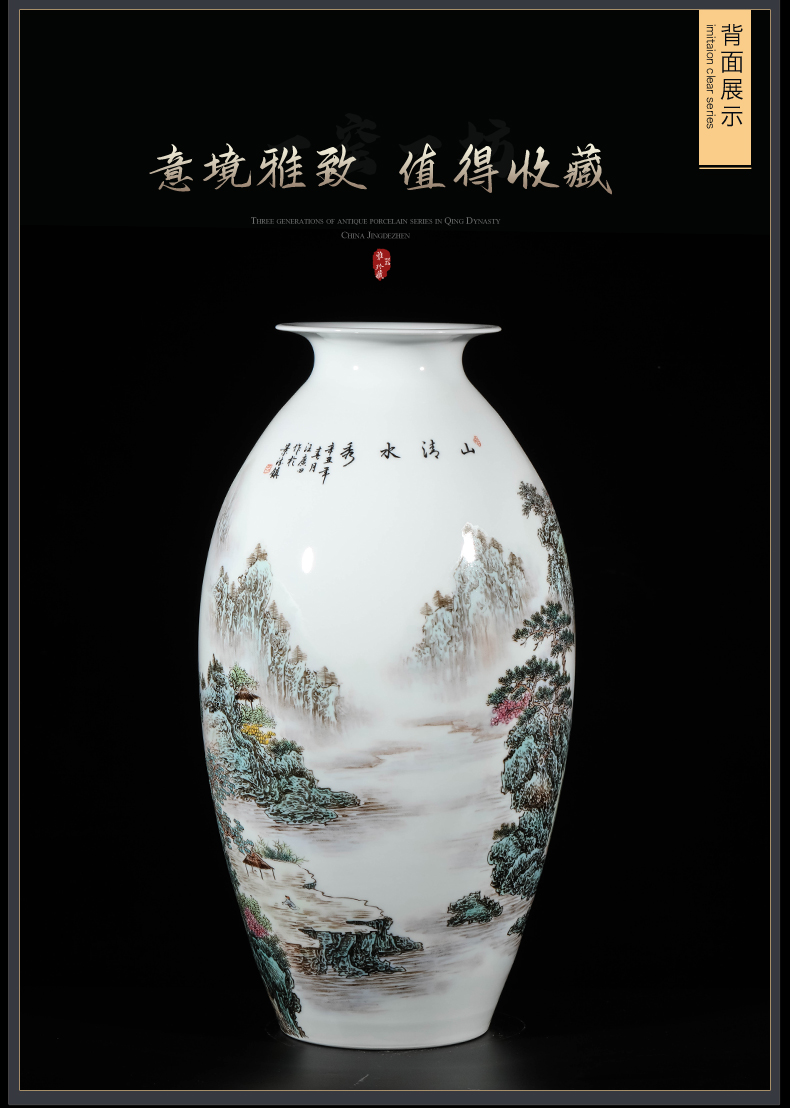 Town of pottery and porcelain vase furnishing articles master hand draw pastel scenery figure of new Chinese style living room TV ark of tea table decorations