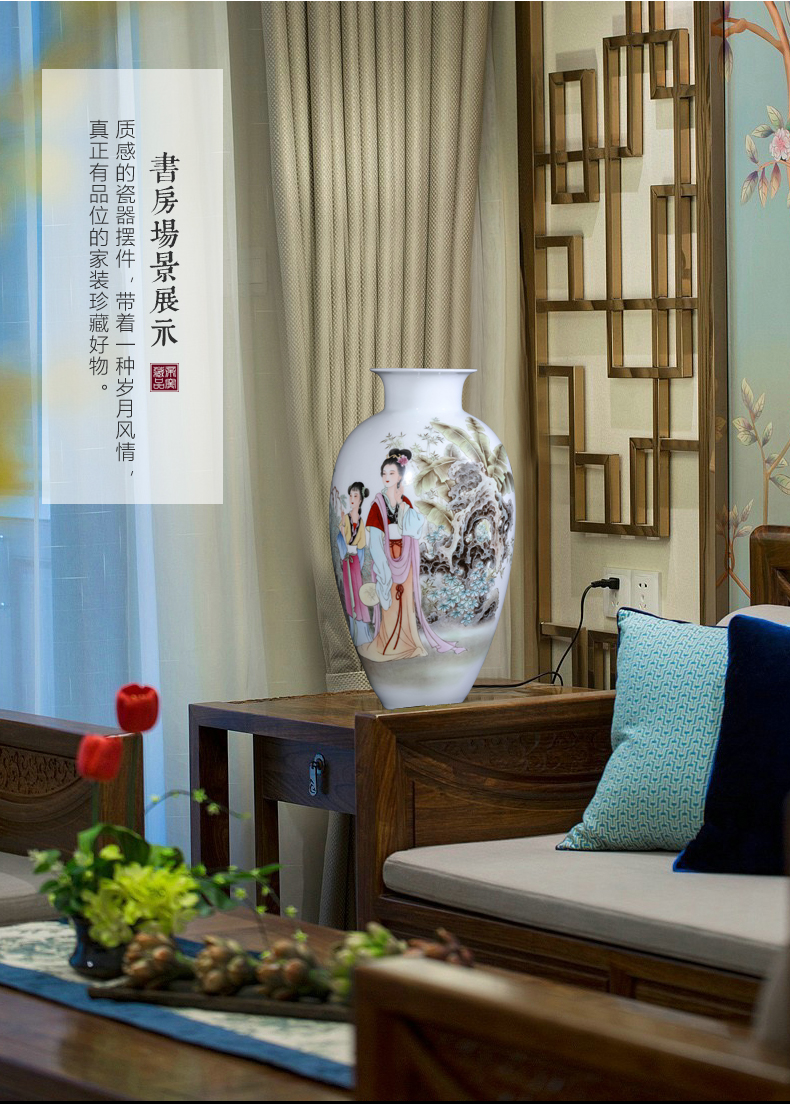 Jingdezhen ceramic dong - Ming li hand - made pastel had Chinese vase sitting room porch TV ark, flower arranging furnishing articles