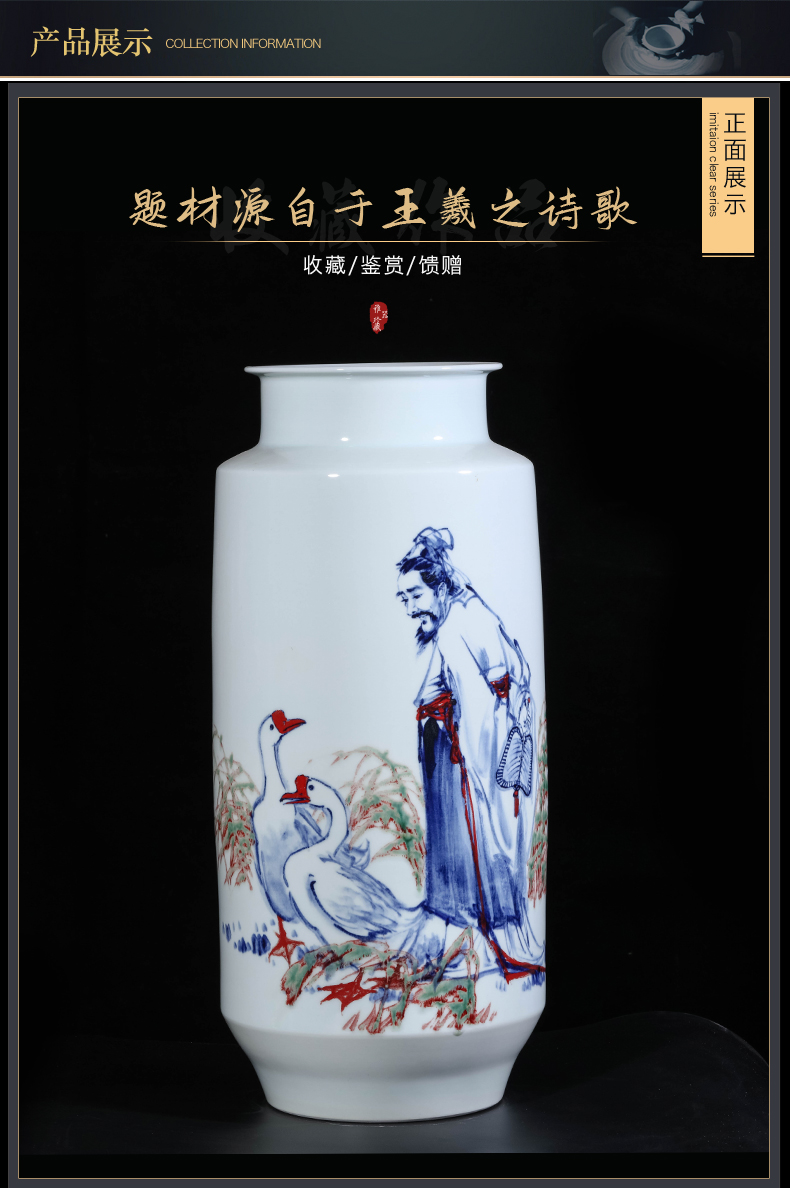 Jingdezhen ceramics dong - Ming li hand - made youligong vases, new Chinese style living room TV cabinet porch is decorated furnishing articles