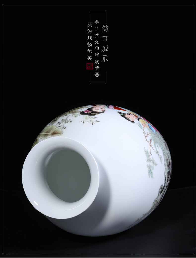 Jingdezhen ceramic dong - Ming li hand - made pastel had Chinese vase sitting room porch TV ark, flower arranging furnishing articles