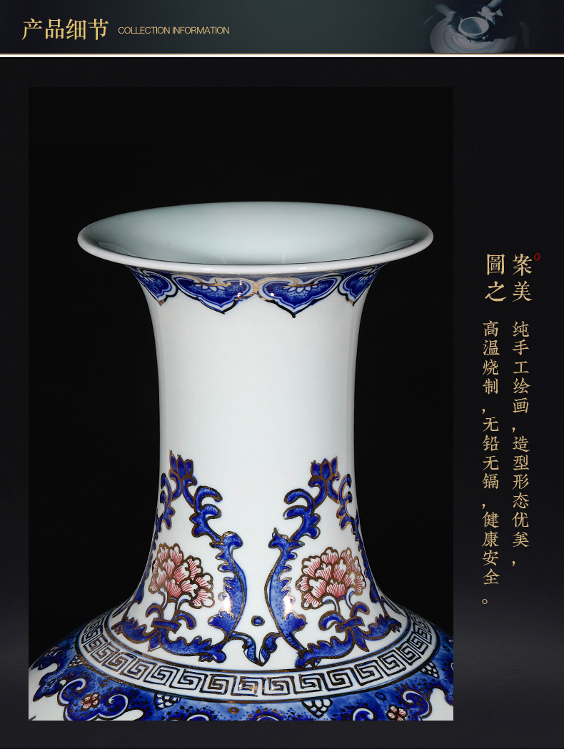 Jingdezhen blue and white paint bottles of Chinese antique hand - made ceramics from the sitting room porch TV ark, flower adornment furnishing articles