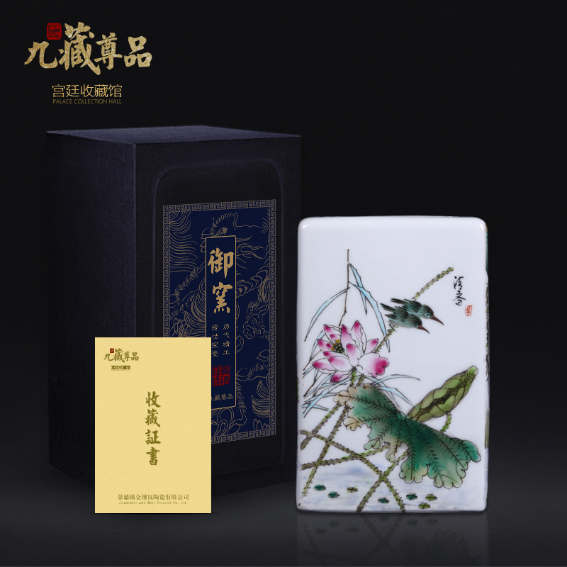 Jingdezhen ceramics imitation the qing qianlong hand - made pastel painting of flowers and flower arrangement with Chinese style porch sitting room adornment furnishing articles