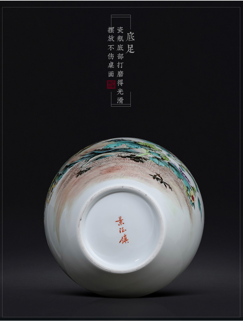 The Master of jingdezhen ceramics hand - made powder enamel bottles of Chinese style living room TV ark, flower arranging porch is decorated furnishing articles