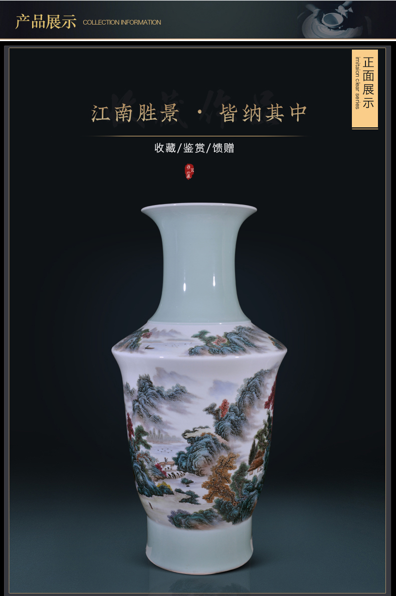 The Master of jingdezhen ceramics hand - made jiangnan classical Chinese vase sitting room porch decoration vase furnishing articles