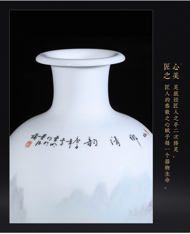 Dong - Ming li hand - made scenery vase of jingdezhen ceramics Chinese style living room TV ark, flower arranging porch is decorated furnishing articles