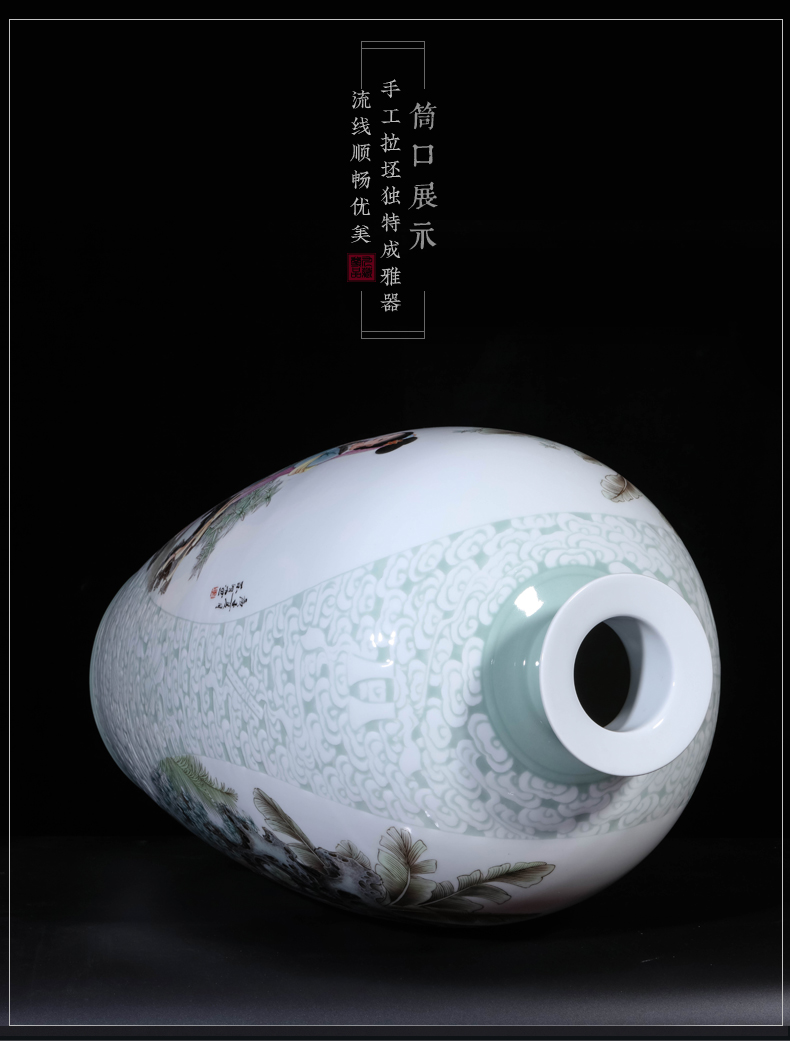 Dong - Ming li hand - made yudhoyono celadon vase carved Chinese jingdezhen ceramics sitting room porch TV ark, furnishing articles