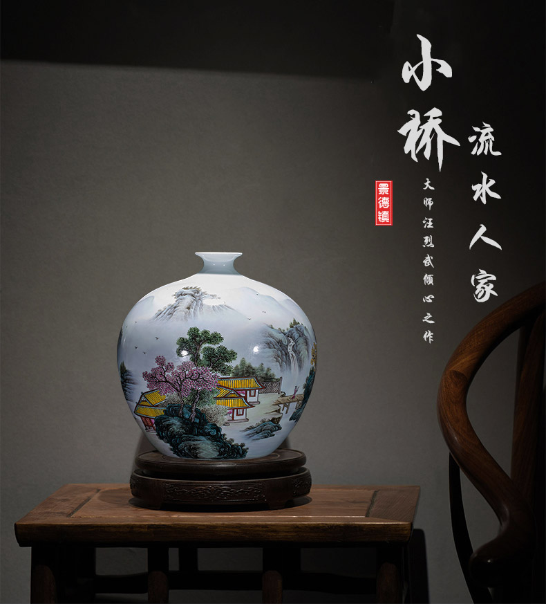 Jingdezhen ceramics handicraft Bridges the somebody else can furnishing articles storage tank ornaments ornament