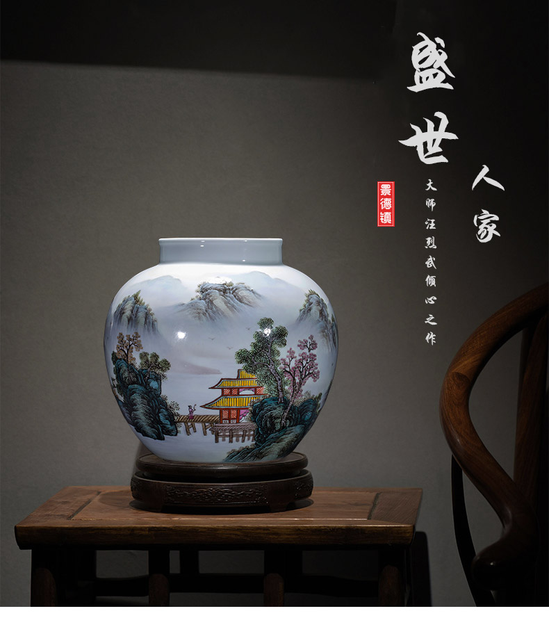 Jingdezhen ceramics shengshi people storage tank decoration decoration crafts soft outfit sitting room between example furnishing articles
