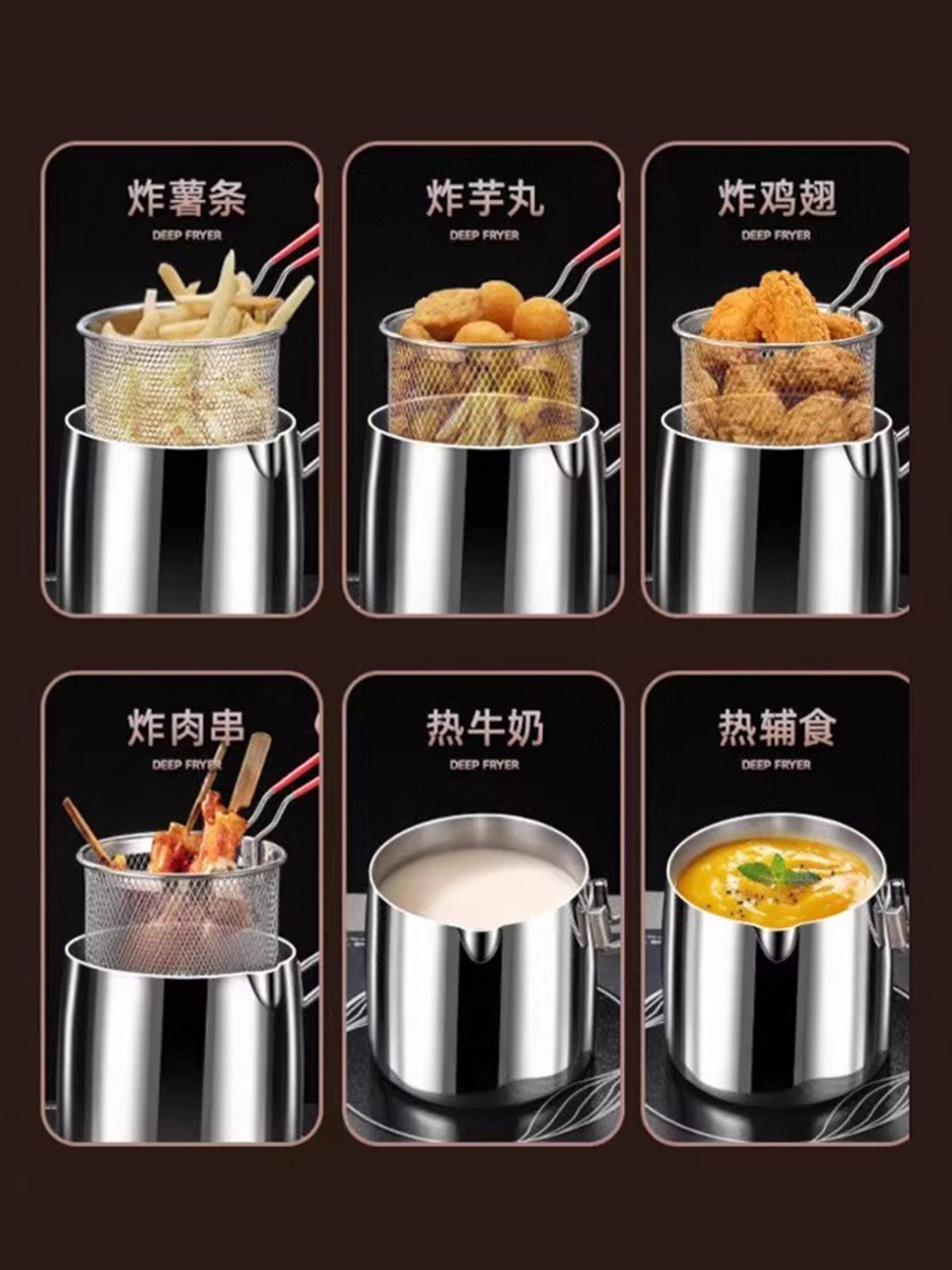 304L Stainless Steel Frying Pan, Household Mini Frying Pan, Small Pan for Frying Eggs, Oil-Saving, Multi-Functional, Suitable for Induction Cooker and Gas Stove