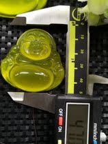 Xiuyan Jade smiling Buddha North Korean Topaz smiling Buddha Maitreya Buddha double-sided carved Lady pendant hanging sweater chain