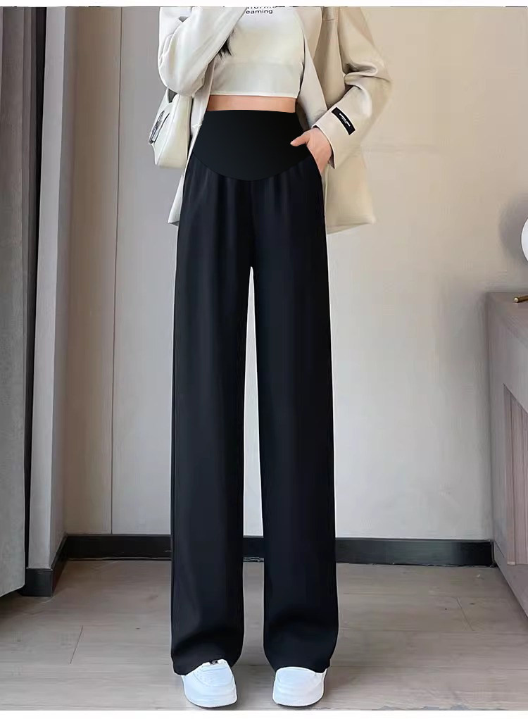 Jq Jingqi Maternity Pants for Autumn 2026, New Style Wide-Leg Suit Pants, Non-Tightening on the Belly during Pregnancy, Autumn and Winter Maternity Wear — 18