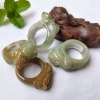 Burmese natural jade A-grade Pixiu ring for men and women, jade ring, jade ring