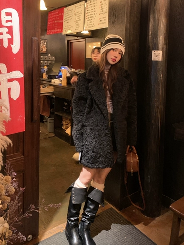 Черная длинная зимняя куртка, увеличенная толщина, средней длины