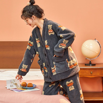 Blogger Recommended ~ High Section Quality Coral Suede Pajamas Woman 2021 New Autumn Winter Thickening Plus Suede Warm