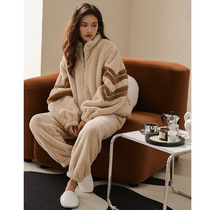 Gas field full opening ~ Becks your favourites Coral Suede Pyjamas women 2021 New autumn and winter thicken plus suede