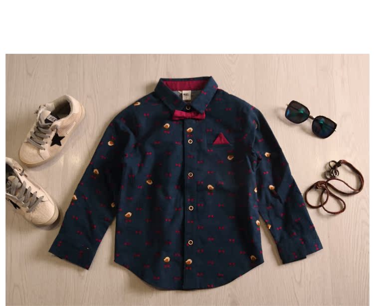 Chemise garcon à manche longue en coton - Ref 2082528 Image 21