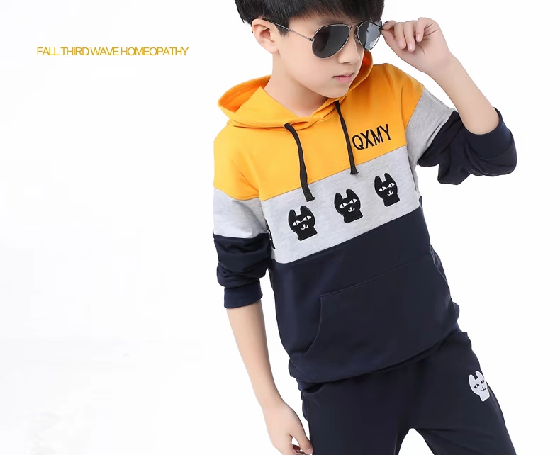 Quần áo bé trai mùa thu 2018 mới 5 trẻ lớn 6 thể thao trẻ em 8 quần áo 9 bé trai 11 tuổi