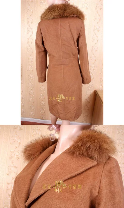 MQQ second-hand chín mươi lăm S.GNHU phiên bản Hàn Quốc mới của chiếc áo khoác lông thắt lưng thắt lưng