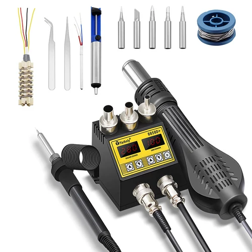 Mini Evel Evel Digital Display Регулируемая температура двух в одном платформе для пайки горячий воздушный пистолет Электрический паяль железные электронные инструменты для ремонта чипа